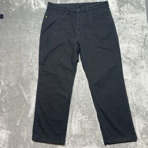 CAT Caterpillar Work Pants Utility Flex Waistband 38 x 30 Black Fleece Lined